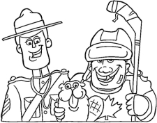 &Rcy;&acy;&scy;&kcy;&rcy;&acy;&scy;&kcy;&acy; Canadian symbols: mounted police, beaver and hockey - &Kcy;&lcy;&icy;&kcy;&ncy;&icy;&tcy;&iecy; &chcy;&tcy;&ocy;&bcy;&ycy; &ocy;&tcy;&kcy;&rcy;&ycy;&tcy;&softcy; &vcy;&iecy;&rcy;&scy;&icy;&yucy; &dcy;&lcy;&yacy; &pcy;&iecy;&chcy;&acy;&tcy;&icy;